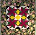 Star Medallion Rose -HAND QUILTED - FOR SALE $75.00