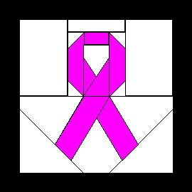 Paper-Pieced Pink Ribbon