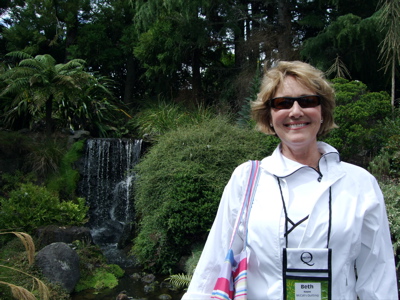 Beth Hayes, Editor-In-Chief, of McCall's Quilting enjoying the beauty.